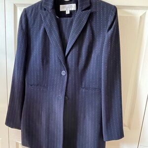 Larry Levine Dark Pinstripe Suit Jacket